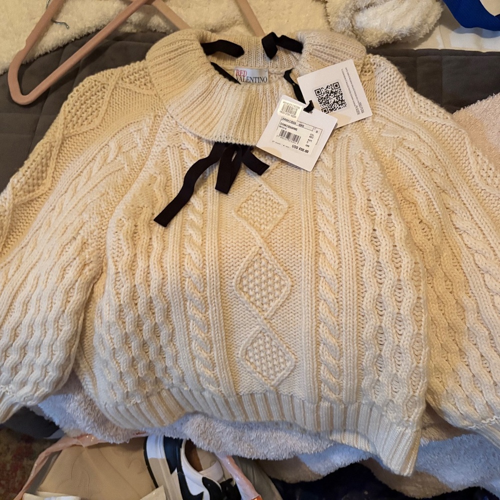 Red valentino knit top
